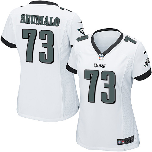 Women's Elite Isaac Seumalo Nike Jersey White Road - #73 NFL Philadelphia Eagles